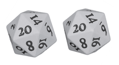 Ultra Pro Dice: D20 Vivid Heavy Metal White 16180